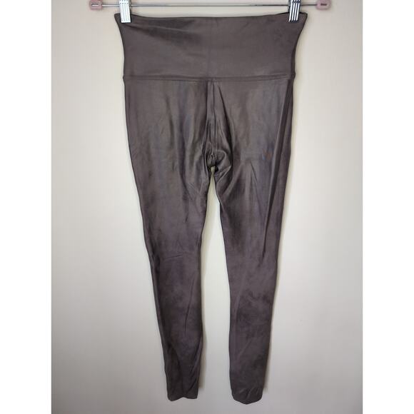Spanx rare sales sample faux leather grey brown med pull on leggings - Picture 2 of 3